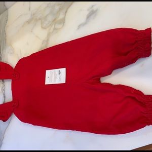 Beaufort bonnet red corduroy overalls 0-6M